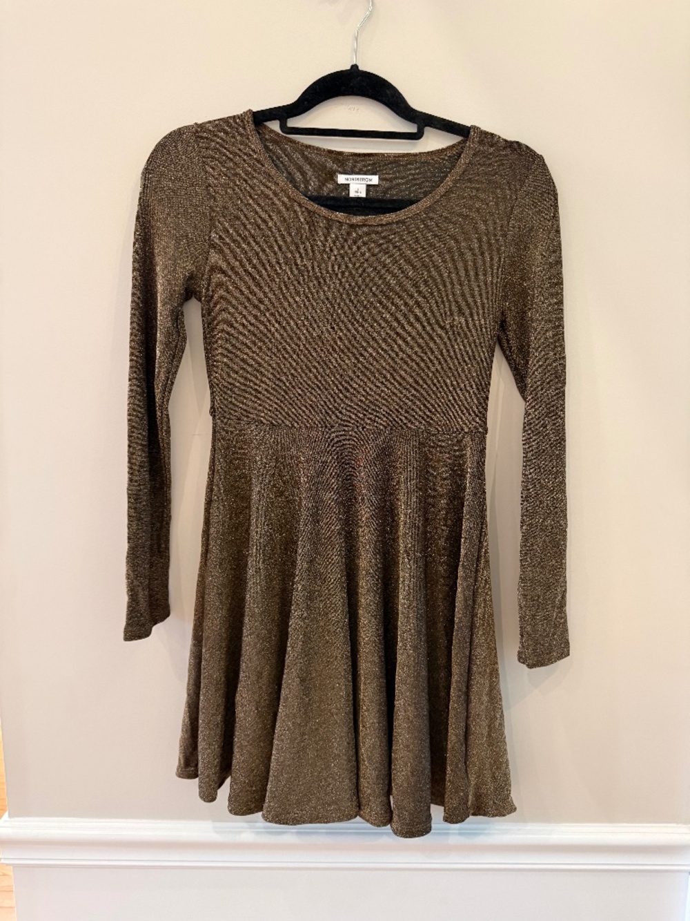 Girls Nordstrom Gold and Black Dress size Large (10-12)